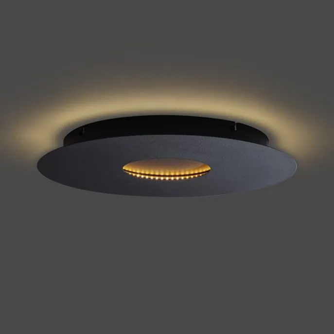 Moderne Deckenleuchte Schwarz 40cm inkl. LED 3-Stufen Dimmbar - Morning