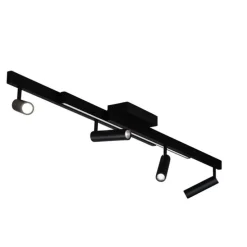 Moderne Deckenleuchte schwarz inkl. dimmbarer LED mit Fernbedienung - Zeno