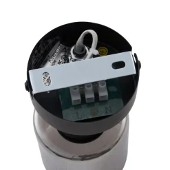 Moderne Deckenleuchte Schwarz mit rundem Rauchglas - Cilin