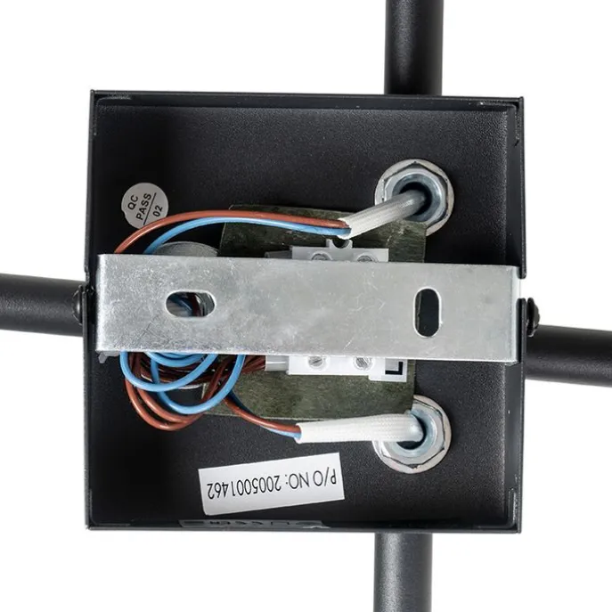 Moderne Deckenleuchte schwarz 5-flammig verstellbar quadratisch - Jeana