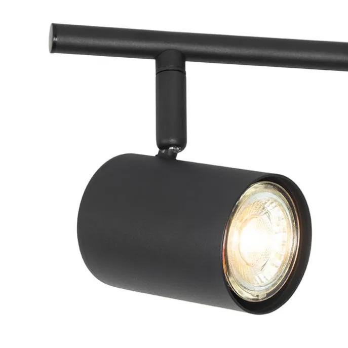 Moderne Deckenleuchte schwarz 5-flammig verstellbar quadratisch - Jeana