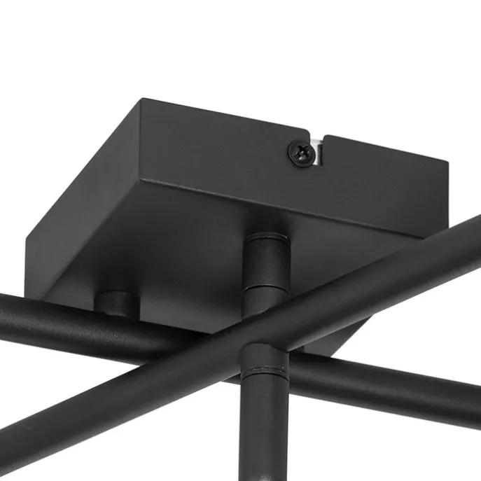 Moderne Deckenleuchte schwarz 5-flammig verstellbar quadratisch - Jeana