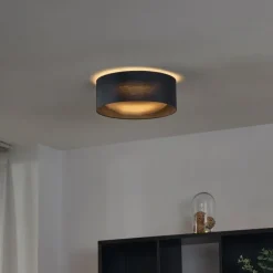 Moderne Deckenleuchte Schwarz Transparent 40cm inkl. LED 3-Stufen Dimmbar - Sue