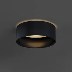 Moderne Deckenleuchte Schwarz Transparent 40cm inkl. LED 3-Stufen Dimmbar - Sue