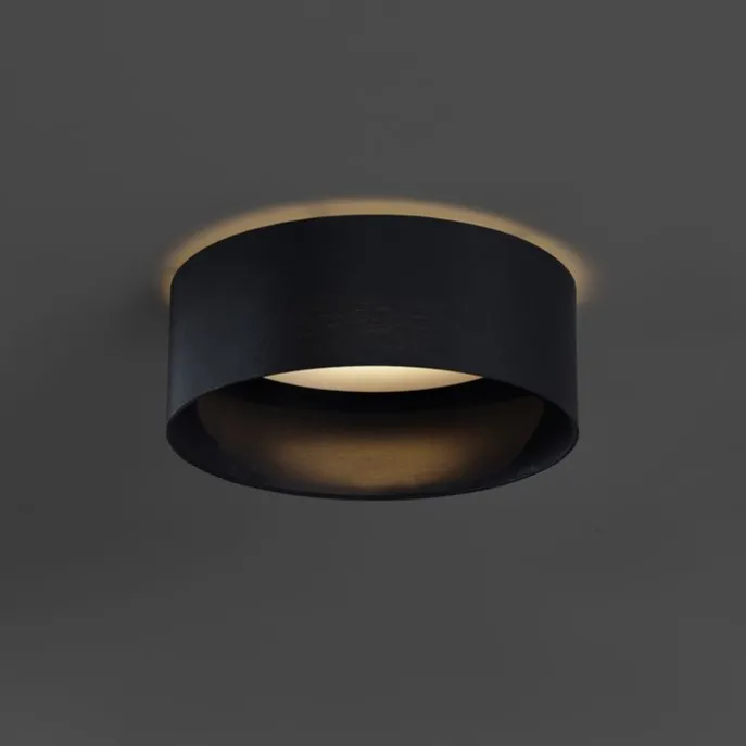 Moderne Deckenleuchte Schwarz Transparent 40cm inkl. LED 3-Stufen Dimmbar - Sue