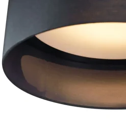 Moderne Deckenleuchte Schwarz Transparent 40cm inkl. LED 3-Stufen Dimmbar - Sue