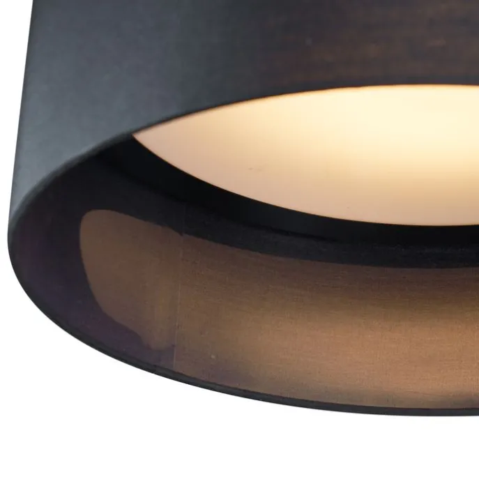 Moderne Deckenleuchte Schwarz Transparent 40cm inkl. LED 3-Stufen Dimmbar - Sue