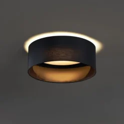 Moderne Deckenleuchte Schwarz Transparent 40cm inkl. LED 3-Stufen Dimmbar - Sue