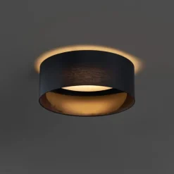 Moderne Deckenleuchte Schwarz Transparent 40cm inkl. LED 3-Stufen Dimmbar - Sue