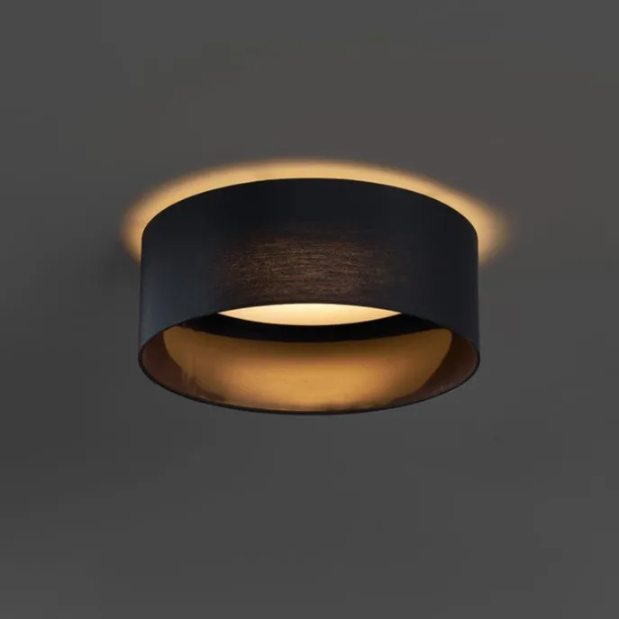 Moderne Deckenleuchte Schwarz Transparent 40cm inkl. LED 3-Stufen Dimmbar - Sue