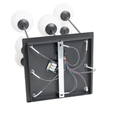 Moderne Deckenleuchte schwarz mit Opalglas 9 Lichter - Athens