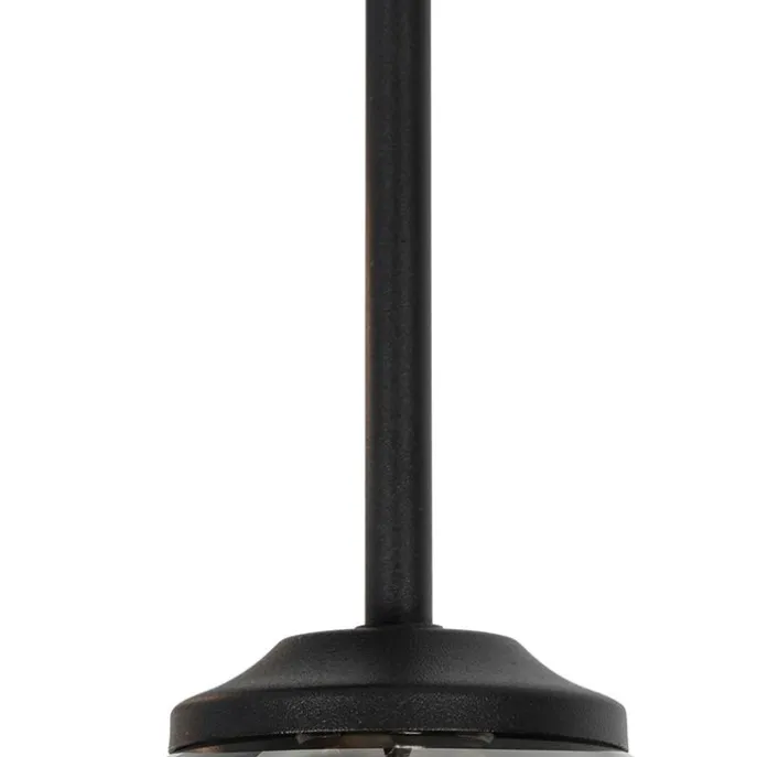 Moderne Deckenleuchte schwarz 9-Licht mit Rauchglas - Athen