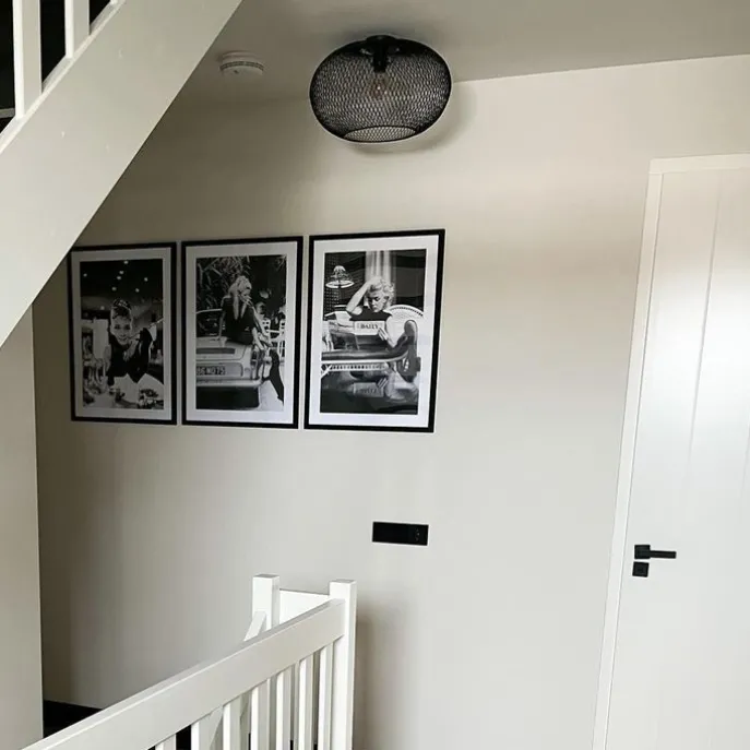 Moderne Deckenleuchte schwarz 45 cm - Mesh Ball