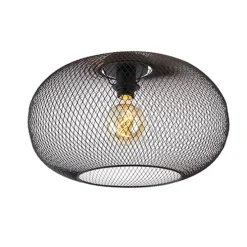 Moderne Deckenleuchte schwarz 45 cm - Mesh Ball