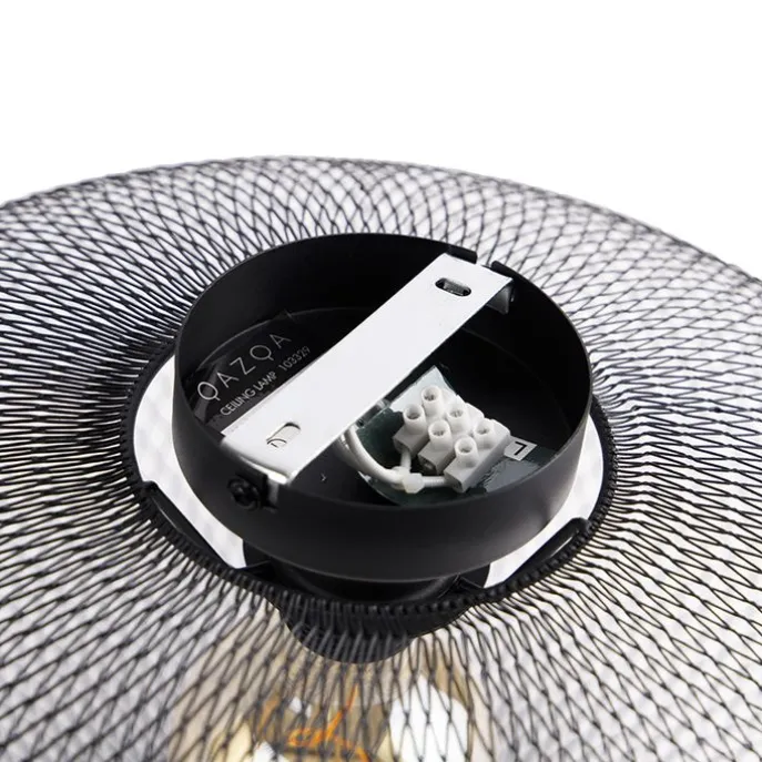 Moderne Deckenleuchte schwarz 45 cm - Mesh Ball