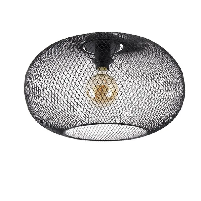 Moderne Deckenleuchte schwarz 45 cm - Mesh Ball