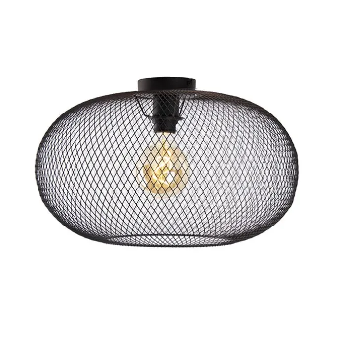 Moderne Deckenleuchte schwarz 45 cm - Mesh Ball