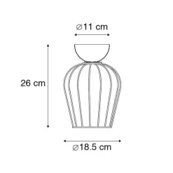Moderne Deckenleuchte Schwarz Draht - Palica