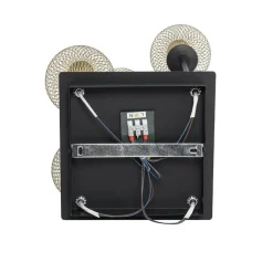 Moderne Deckenleuchte schwarz mit goldenen 5 Lichtern - Athens Wire