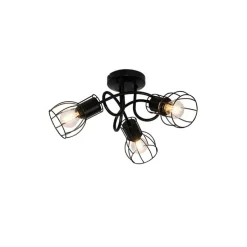 Moderne Deckenleuchte schwarz 40 cm rund 3-Licht - Botu