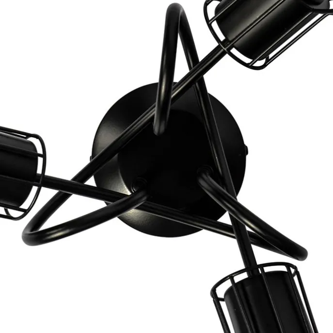 Moderne Deckenleuchte schwarz 40 cm rund 3-Licht - Botu