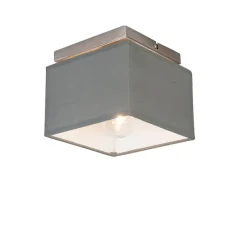 Moderne Deckenleuchte Stahl mit grauem Schirm - VT