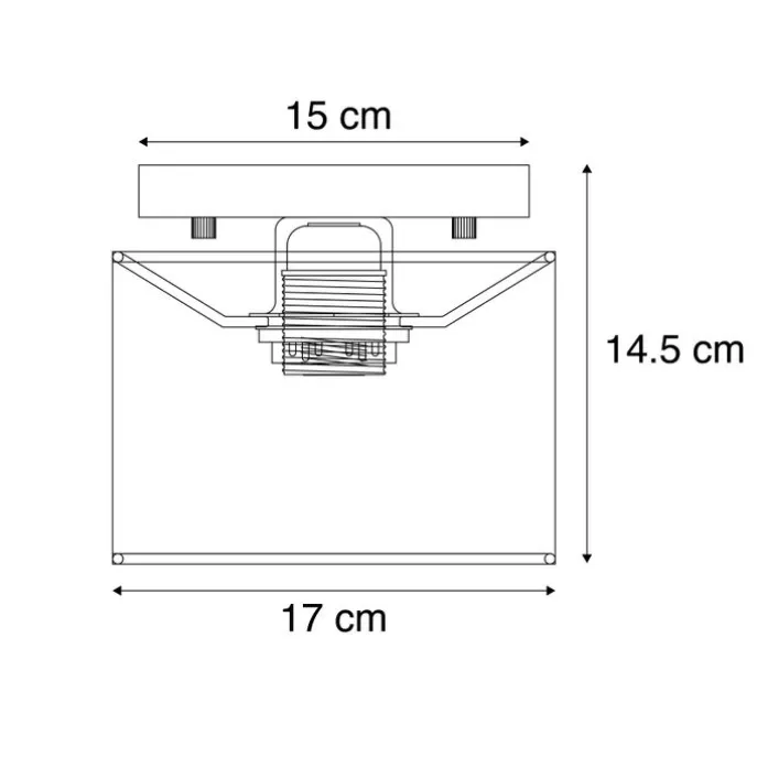 Moderne Deckenleuchte Stahl mit grauem Schirm - VT