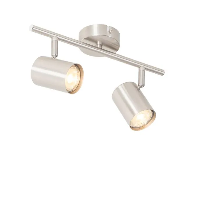 Moderne Deckenleuchte Stahl 2-flammig verstellbar - Jeana