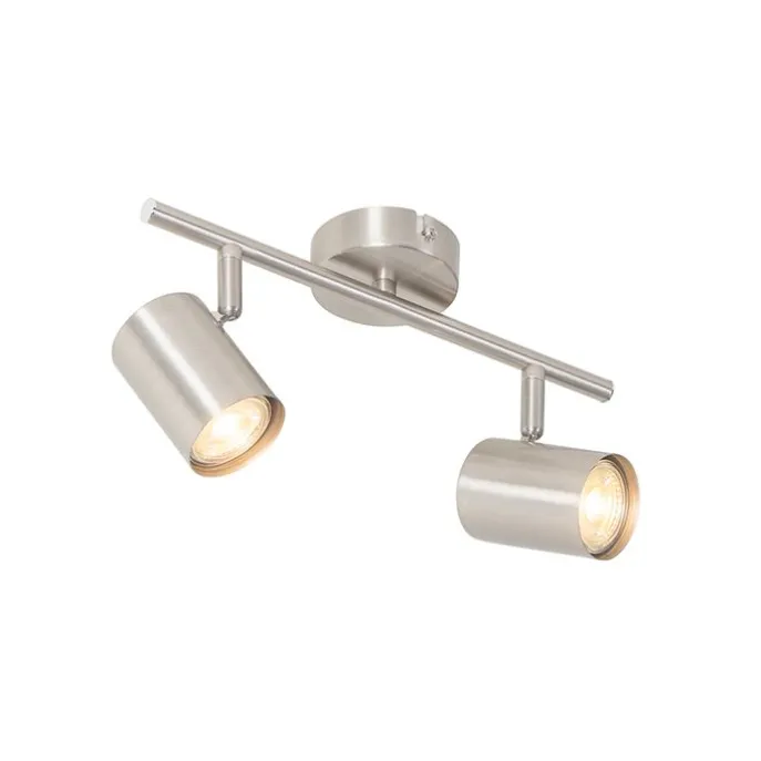 Moderne Deckenleuchte Stahl 2-flammig verstellbar - Jeana