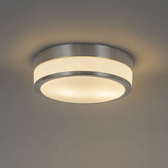 Moderne Deckenleuchte Stahl 28 cm IP44 - Flavi