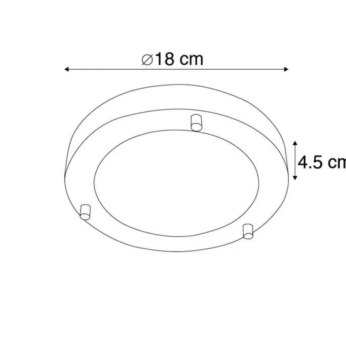 Moderne Deckenleuchte Stahl IP44 - Yuma 18