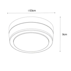 Moderne Deckenleuchte Stahl 23 cm IP44 - Flavi