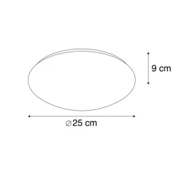 Moderne Deckenleuchte weiß mit Sterneffekt inkl. LED - Bex
