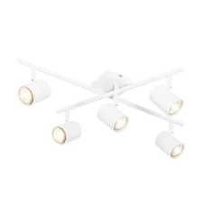 Moderne Deckenleuchte weiß 5-flammig verstellbar quadratisch - Jeana