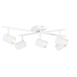 Moderne Deckenleuchte weiß 5-flammig verstellbar quadratisch - Jeana