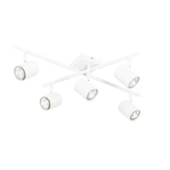 Moderne Deckenleuchte weiß 5-flammig verstellbar quadratisch - Jeana