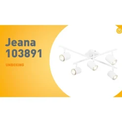 Moderne Deckenleuchte weiß 5-flammig verstellbar quadratisch - Jeana