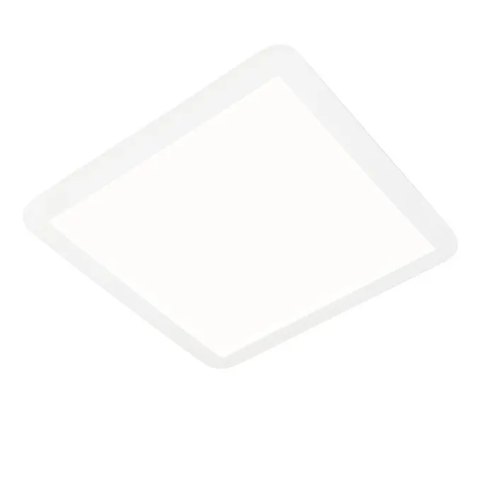 Moderne Deckenleuchte weiß 40cm quadratisch inkl. LED 3-stufig dimmbar IP44 - Steve