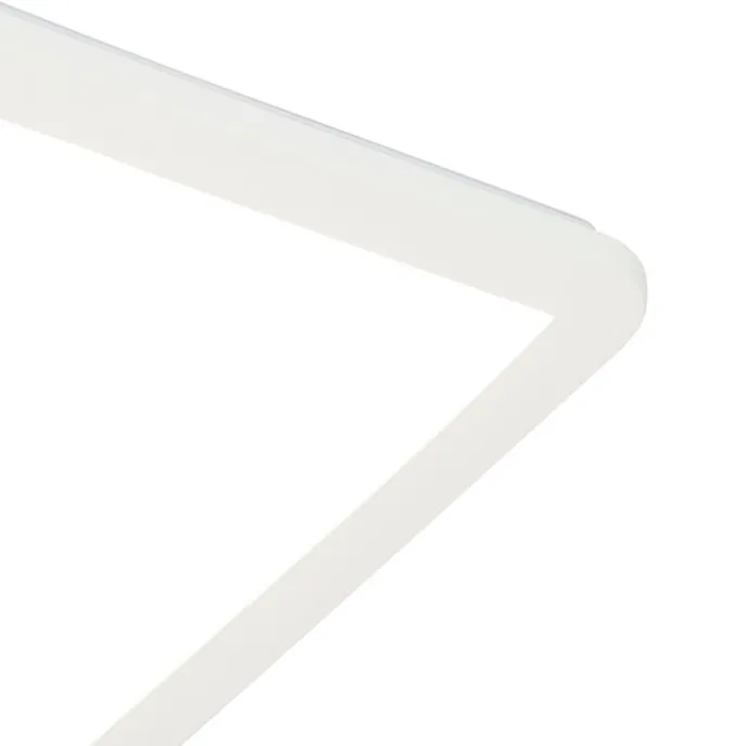 Moderne Deckenleuchte weiß 40cm quadratisch inkl. LED 3-stufig dimmbar IP44 - Steve