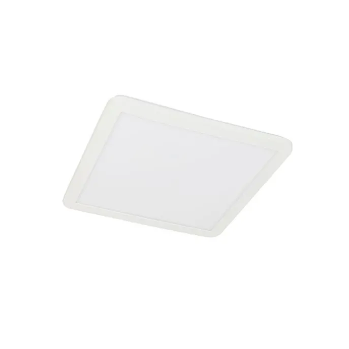 Moderne Deckenleuchte weiß 40cm quadratisch inkl. LED 3-stufig dimmbar IP44 - Steve