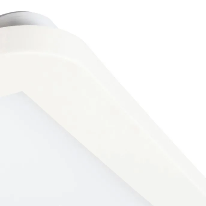 Moderne Deckenleuchte weiß 40cm quadratisch inkl. LED 3-stufig dimmbar IP44 - Steve