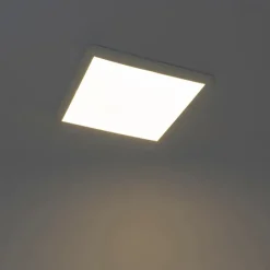 Moderne Deckenleuchte weiß 40cm quadratisch inkl. LED 3-stufig dimmbar IP44 - Steve