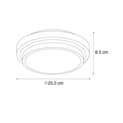 Moderne Deckenleuchte weiß 25 cm IP44 - Walden