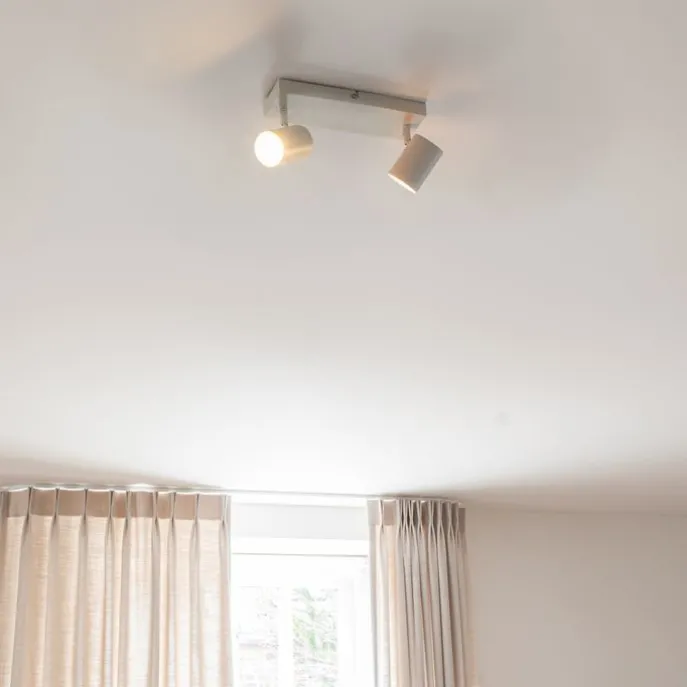 Moderne Deckenleuchte Weiß 2-flammig Verstellbar Rechteckig - Jeana