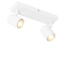 Moderne Deckenleuchte Weiß 2-flammig Verstellbar Rechteckig - Jeana