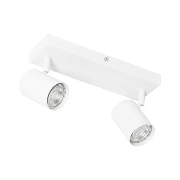 Moderne Deckenleuchte Weiß 2-flammig Verstellbar Rechteckig - Jeana