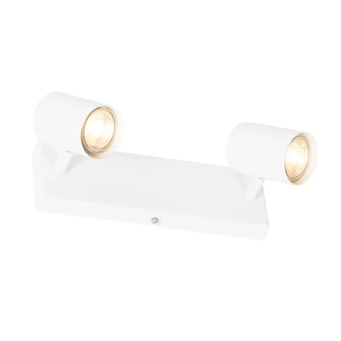 Moderne Deckenleuchte Weiß 2-flammig Verstellbar Rechteckig - Jeana