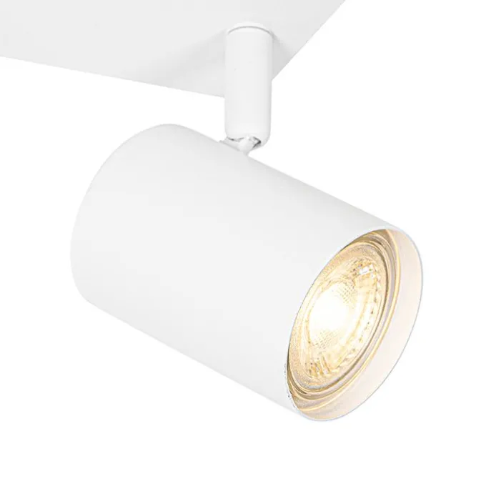 Moderne Deckenleuchte Weiß 2-flammig Verstellbar Rechteckig - Jeana