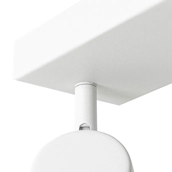 Moderne Deckenleuchte Weiß 2-flammig Verstellbar Rechteckig - Jeana