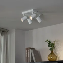 Moderne Deckenleuchte weiß 4-flammig verstellbar quadratisch - Jeana